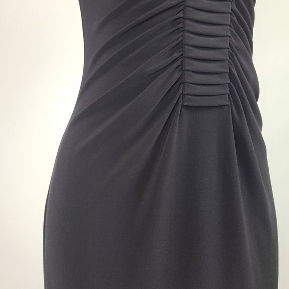 Joseph Ribkoff Little Black Dress Ruched Size 8 - Picture 4 of 15